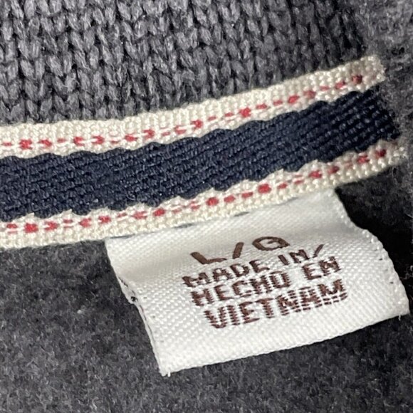 Weatherproof Vintage 1/4 Button Up Pullover Sweater Men’s L Gray Fleece Lined - Picture 6 of 11